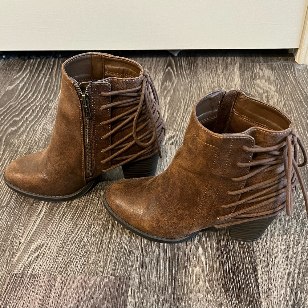 sm new york tan booties 7